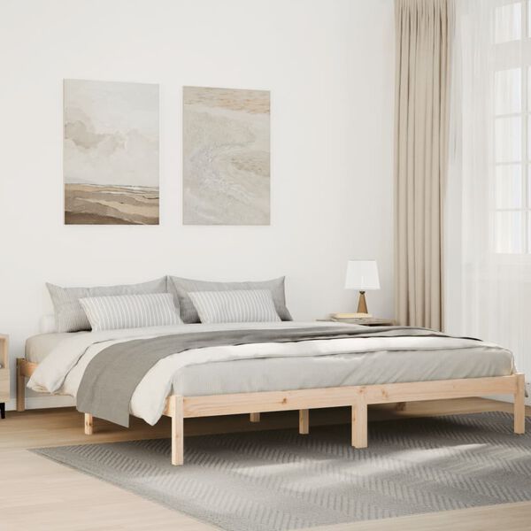 vidaXL Extra Long Bed Frame without Mattress 180x220 cm Solid Wood Pine