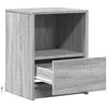 vidaXL Bedside Cabinet with LED Lights Grey Sonoma Engineered Wood