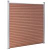 vidaXL WPC Fence Set 3 Square + 1 Slanted 619x186 cm Brown
