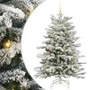 vidaXL Artificial Hinged Christmas Tree White 150 cm PE and PVC