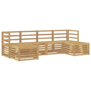 vidaXL Outdoor Sofa Set 6 pcs White Solid Acacia Wood