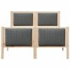 vidaXL Bed frame Brown and dark grey 120 x 190 cm Solid pine wood