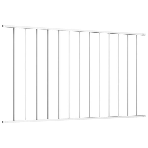 vidaXL Fence Panel Powder-coated Steel 1.7x1.17 m White