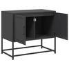 vidaXL TV Cabinet Black 68.5x39x60.5 cm Steel