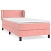 vidaXL Box Spring Bed with Mattress Pink 90x190 cm Velvet