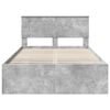 vidaXL Bed Frame Concrete Grey 120 x 123 cm Engineered Wood