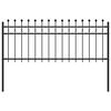 vidaXL Ring Fence TILBURG 200 x 130 cm Powder-Coated Steel Black