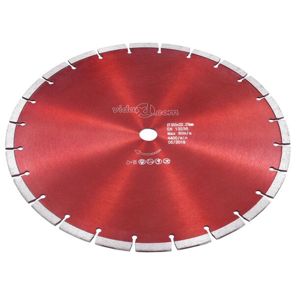vidaXL Diamond Cutting Disc Steel 350 mm