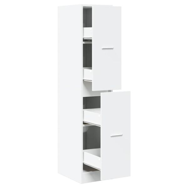 vidaXL Apothecary Cabinet White 30x41x144.5 cm Engineered Wood