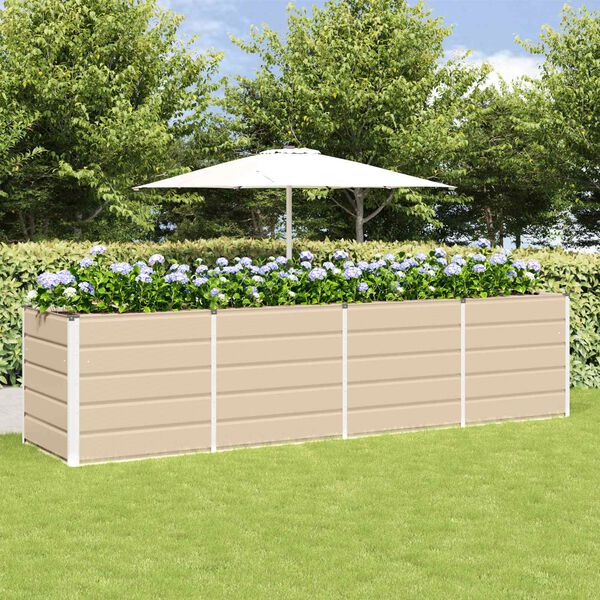 vidaXL Planter Ivory 320 x 80 x 75 cm Steel