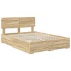 vidaXL Bed Frame with Drawer Sonoma Oak 150 x 200 cm Engineered Wood
