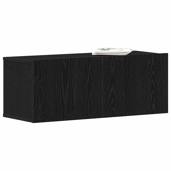 vidaXL TV Cabinets Black oak 80 x 30 x 30 cm Engineered Wood