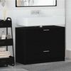 vidaXL Bathroom Cabinet Black Oak 78 x 37 x 59 cm Engineered wood