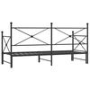 vidaXL Daybed with Trundle without Mattress Black 80x200 cm Steel