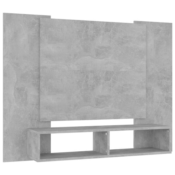 vidaXL Wall TV Cabinet Concrete Grey 120x23.5x90 cm Engineered Wood