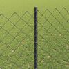 vidaXL Fence and Post Grey 1.4 x 10 m Steel