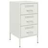 vidaXL Bedside Cabinets 2 pcs White 36x39x68 cm Steel