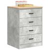 vidaXL Garage Storage Cabinet Concrete Grey 60x51x85 cm Solid Wood Pine