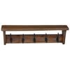 vidaXL Hanger Brown 50 x 10 x 14 cm Solid Mahogany Wood