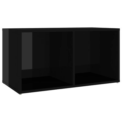 vidaXL TV Cabinets 2 pcs High Gloss Black 72x35x36.5 cm Engineered Wood