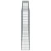 vidaXL Arched Gabion Baskets 8 pcs 400x30x140/160 cm Galvanised Iron