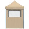 vidaXL Party Tent Folding Beige 200 x 200 x 306 cm Oxford Fabric