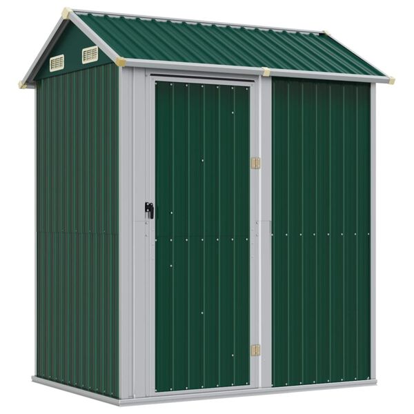 vidaXL Garden Shed Green 192x152.5x237 cm Galvanised Steel