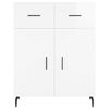 vidaXL Sideboard High Gloss White 69.5x34x90 cm Engineered Wood