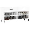 vidaXL Shoe Bench High Gloss White 102x35x55 cm Engineered Wood