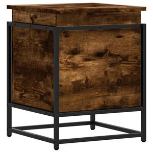 vidaXL Storage Box with Lid Smoked Oak 40x40x51.5 cm Engineered Wood