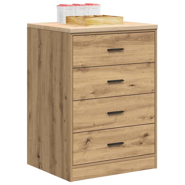 vidaXL Garage Storage Cabinet Artisan Oak 60x51x85 cm Solid Wood Pine