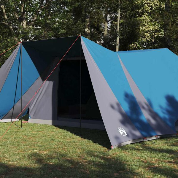 vidaXL Family Tent Folding with Roof Blue and Grey 660 x 456 x 200 cm