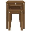 vidaXL Nesting Tables 3 pcs Honey Brown Solid Wood Pine