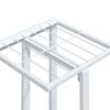 vidaXL 5-Floor Flower Stand with Wheels 44x23x100 cm White Iron