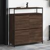 vidaXL Shoe Cabinet with 4 Flip-Drawers Brown Oak 100x34x112 cm