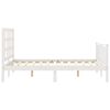 vidaXL Bed Frame without Mattress White Double Solid Wood Pine