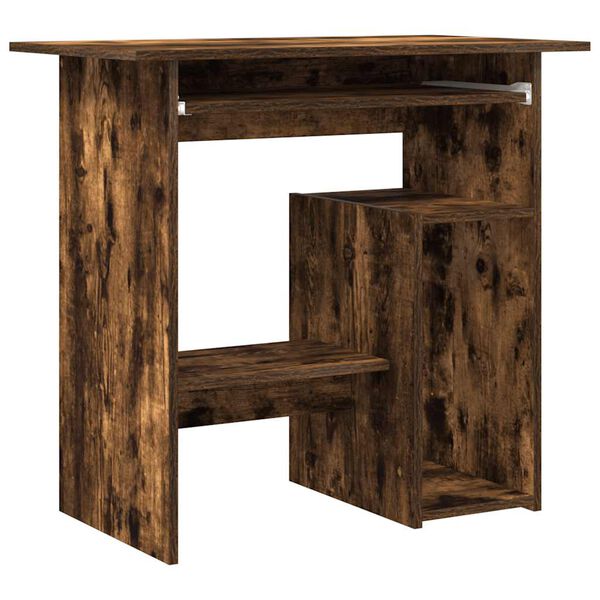 vidaXL Desk Smoked Oak 80x45x74 cm Engineered Wood