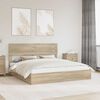 vidaXL Storage Bed with Drawer Sonoma Oak 180 x 200 cm Engineered Wood