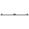 vidaXL Sliding Door Hardware Kit 200 cm Steel Black