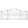 vidaXL Arched Gabion Baskets 8 pcs 200x50x60/80 cm Galvanised Iron