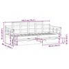 vidaXL Daybed with Drawers without Mattress White 90x190 cm Single Solid Wood