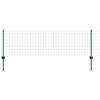 vidaXL Welded Wire Fence 25 x 0.6 m (W x H) PVC-Coated Steel Green