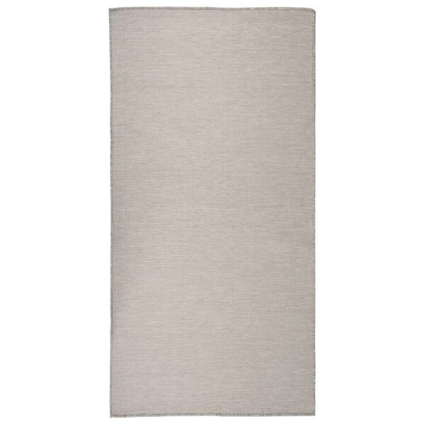vidaXL Outdoor Flatweave Rug 100x200 cm Light Grey