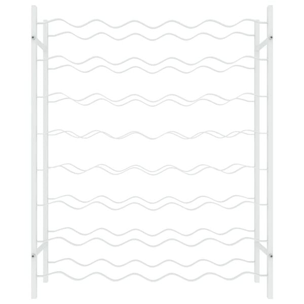 vidaXL Wine Rack for 48 Bottles White Metal
