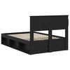 vidaXL Bed Frame with Headboard Black 120 x 200 cm Solid Pine Wood