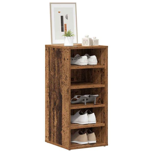 vidaXL Shoe Cabinets 2 pcs Old Wood 32x35x70 cm Engineered Wood