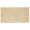 vidaXL Rug Natural and White 60 x 110 cm Jute