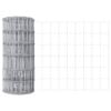 vidaXL Euro Fence Silver 0.6 x 50 m Hot dip galvanized iron