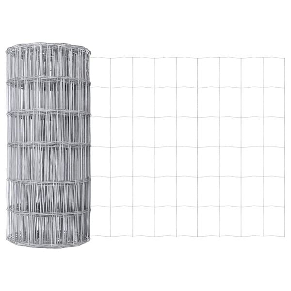 vidaXL Euro Fence Silver 0.6 x 50 m Hot dip galvanized iron