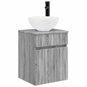vidaXL Wall-mounted Sink Vanity Grey Sonoma 39 x 41 x 64.5 cm